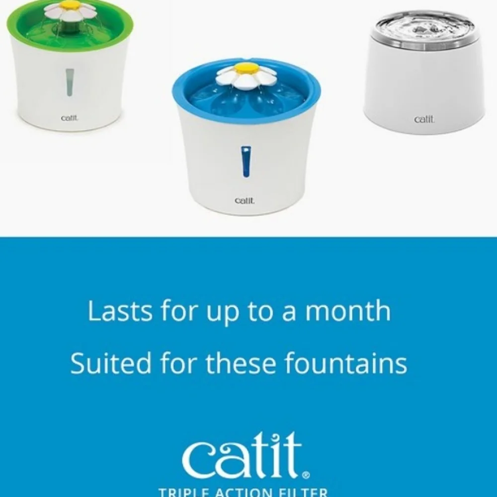 ❤️BUY 5 GET 3 FREE Catit Triple Action Pet Fountain Filter